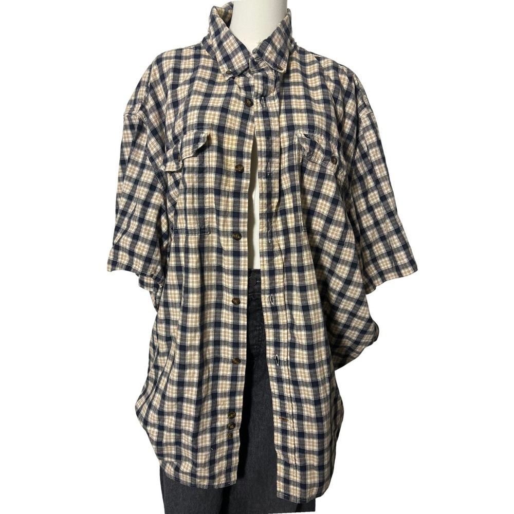 Carhartt 3XL Relaxed‎ Fit Short Sleeve Plaid Button Down Shirt
